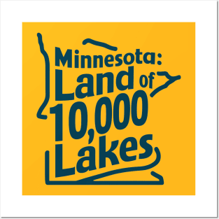 Minnesota Land of 10,000 Lakes Posters and Art